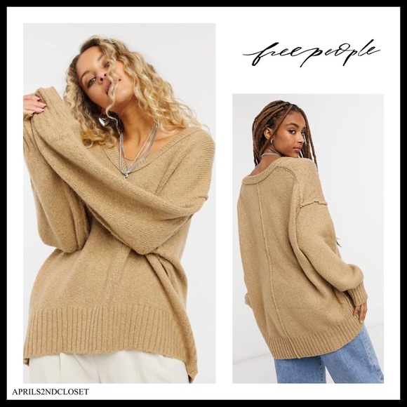 FREE PEOPLE BOHO TUNIC PULLOVER SWEATER TOP A3C - Picture 16 of 16